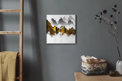 Produktbild von Coloray Hodiny Unikátní 30x30 cm  Tiché hodiny Pro obývací pokoj a kuchyň Nástěnné hodiny Plátno Bílé ručičky hodin - Ptáci na horská mlha