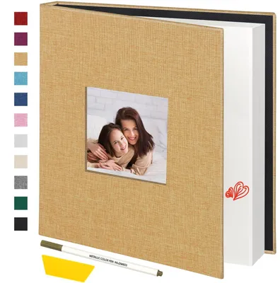Imagen del producto de Álbum de fotos grande con páginas autoadhesivas: 60 hojas para diferentes formatos de fotos