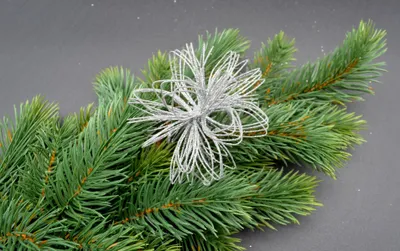 Produktbild von Drahtball, Drahtkugel - Blumenkopf ca. 8 cm silberfarben beglimmert