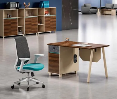 Produktbild von Tisch Holz Büro Bürotisch Arbeitstisch Schreibtisch Büromöbel Braun