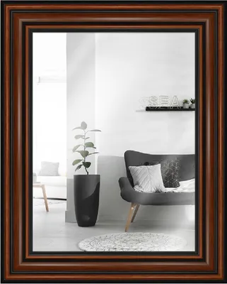Produktbild von MendeFrames H017 Wandspiegel Nussbaum Massivholz 40x50 cm