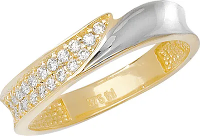 Produktbild von 9 Karat (375) Bicolor Gold Damen - Ring mit Zirkonia, 51 (16.2); TRS11233RSL