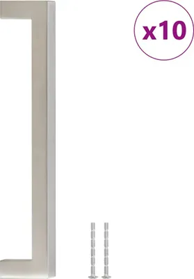 Obrázok produktu pre vidaXL Nábytkové úchytky 10 ks strieborné 160 mm nerezová oceľ