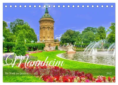 Produktbild von Mannheim - Die Stadt im Quadrat (Tischkalender 2027 DIN A5 quer), CALVENDO Monatskalender