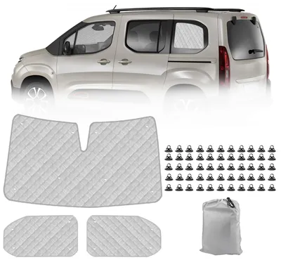 Immagine prodotto di Set di 3 accessori per la protezione solare, compatibile con Citroen Berlingo dal 2018 al 2025