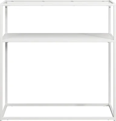 Produktbild von Konsolentisch 'Kuhmo' mit Glastischplatte 80 x 80 x 30 cm Weiß