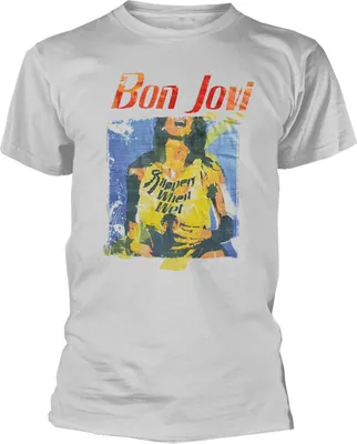 Obrázok produktu pre Bon Jovi Slippery When Wet Original Cover White XL Tričko