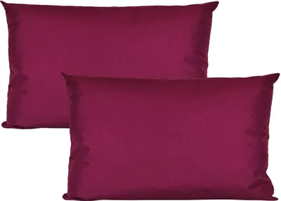 Produktbild von JACK 2er Set 40x60cm Outdoor Kissenhülle Kissenbezug Wasserfest Sitzkissen Lounge Kissen Garten Stuhl Lotus Effekt, Farbe:Bordeaux
