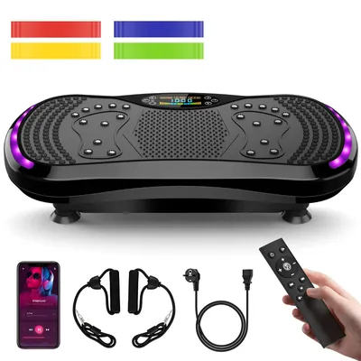 Image de Trilplaat - Plaque vibrante - Appareil de vibration - Powerplate - Plateforme de fitness - Moteur de 200W - 120 niveaux de vitesse
