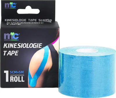 Produktbild von Medicalcorner24 Power Kinesiologie Tape blau 5 cm x 5 m
