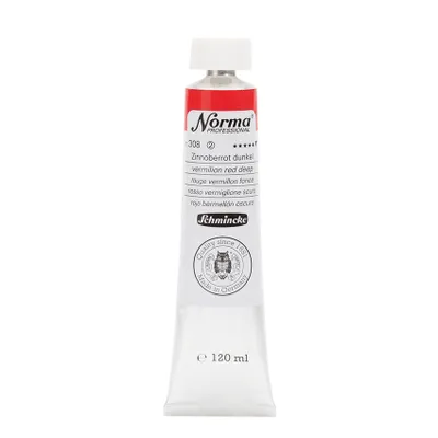 Produktbild von Schmincke 120ml Norma Professional Zinnoberrot dunkel Öl 11 308 012