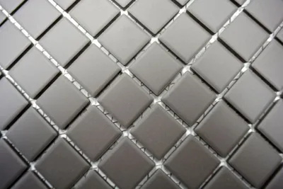 Produktbild von Handmuster Mosaik Fliese Keramik grau unglasiert Duschtasse Bodenfliese MOS18B-0211-R10_m