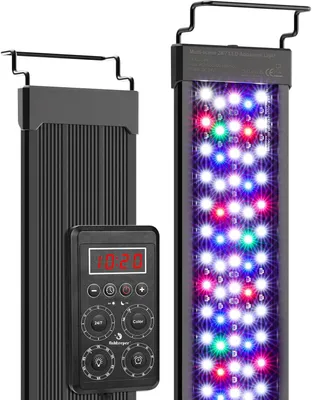 Productafbeelding van Aquariumlamp led - 24/7 daglichtcyclus - IP68 waterdicht - 9 kleuren - timer - uittrekbare houders 30-140 cm