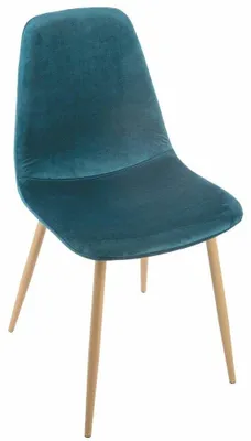 Produktbild von Stuhl "roka" aus samt in entenblau - Atmosphera créateur d'intérieur