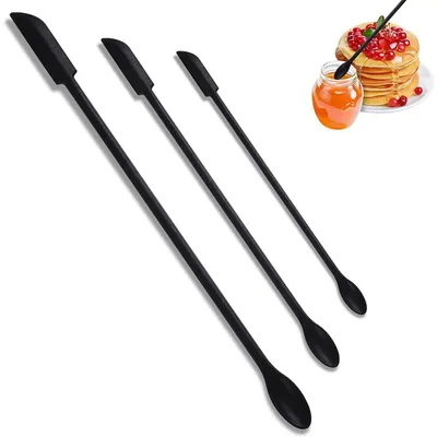 Produktbild von Silikon-Teigspatel, Kosmetikspatel, Mini-Silikonspatel, Flaschenspatel, Make-up-Löffel, Teigschaber für Kosmetik und Küche, wiederverwendbar, verschiedene Größen