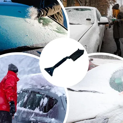 Produktbild von Ergonomischer Eiskratzer und Schneeentferner für Windschutzscheiben von Auto, SUV und LKW mit Schaumstoffgriff
