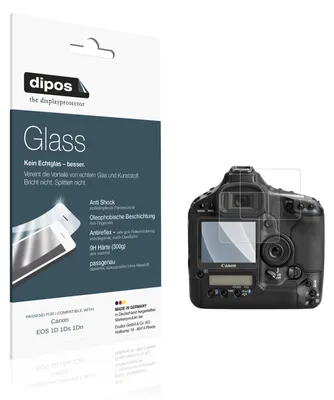 Produktbild von 2x Schutzfolie für Canon EOS 1D 1Ds 1Dn matt - Anti-Shock 9H Folie dipos Glass Kunststoffglas