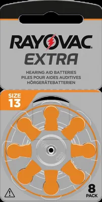 Produktbild von Rayovac Extra Advanced 8er Pack PR48 / 13A - Zink-Luft Hörgeräte-Knopfzelle, 1,45 V