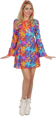 Produktbild von Hippie-Kleid blau-orange, Größe:40