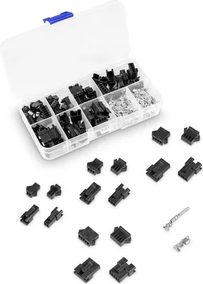 Produktbild von BerryBase 200-teiliges Jumper Wire Connector Kit, JST SM/Dupont, 2.54mm, 2-5 Pin Stecker & Buchse