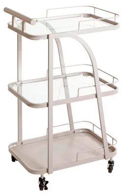 Produktbild von HAKU Servierwagen Kaschmirgrau - Metall, Sicherheitsglas 5 mm, B/H/T: 35x79x45 cm