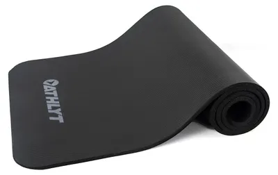 Obrázek produktu pro Černá fitness podložka, rozměry 183 x 60 cm, multifunkční cvičební podložka