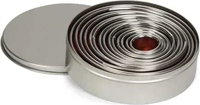 Produktbild von Patisse Patisse runde dringende Formen in Zinn 14-teiliger Edelstahl