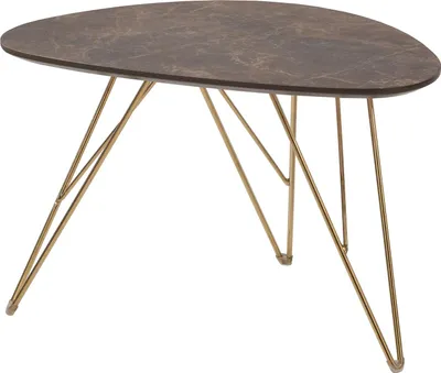 Produktbild von home24 Couchtisch - Marmor Braun Nachbildung / Gold