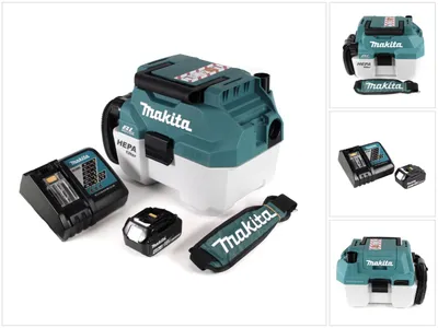 Immagine prodotto di Aspiratore a batteria Makita DVC 750 LRM1X3 18 V portatile + 1x batteria 4,0 Ah e caricabatterie - senza accessori