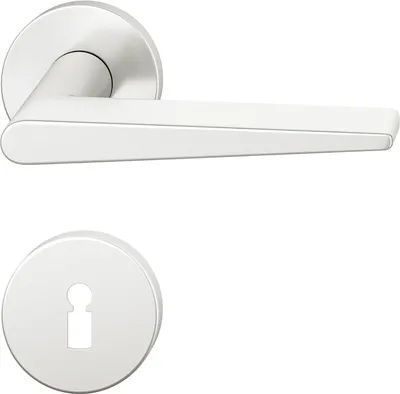 Produktbild von FSB Drückergarnitur 12 1005 ASL auf Rosette BB - Aluminium silber eloxiert