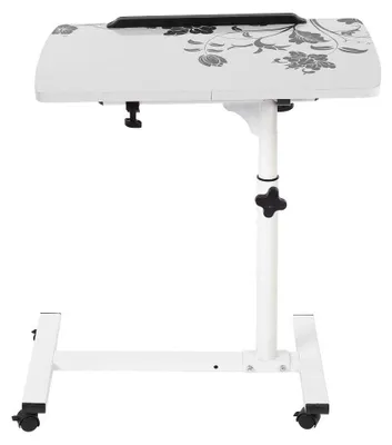 Productafbeelding van Verstelbare Laptoptafel - Bijzettafel - Zorgtafel - MDF met wielen