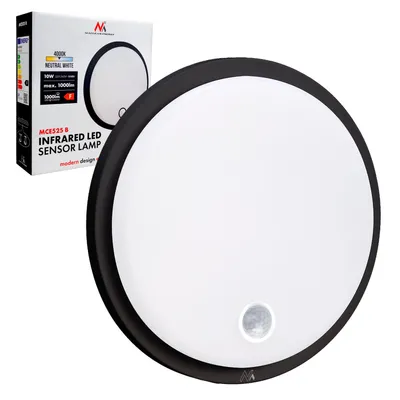 Immagine prodotto di Lampada a LED con sensore di movimento Maclean Sensore PIR Colore Nero 10 W IP65 1000 lm Colore neutro MCE525 B
