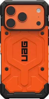 Produktbild von Handyhülle für iPhone 17 Pro, Urban Armor Gear Pathfinder Mag mit MagSafe, Orange mit Schwarzen Elementen