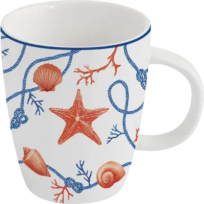 Produktbild von Becher, Tasse COTE DE MER Meeresküste für 350ml aus Porzellan Easy Life