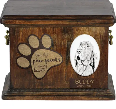 Productafbeelding van Bloedhond - asbak in de vorm van een hond, gepersonaliseerde asbak met een foto, asbak met een foto van een hond, merk Art-Dog