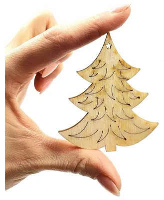 Produktbild von Holz-Weihnachtsanhänger, 7,1 cm, 1 Stück