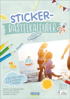 Produktbild von Fot-Malen-Basteln Bastelkalender mit Stickern 2027