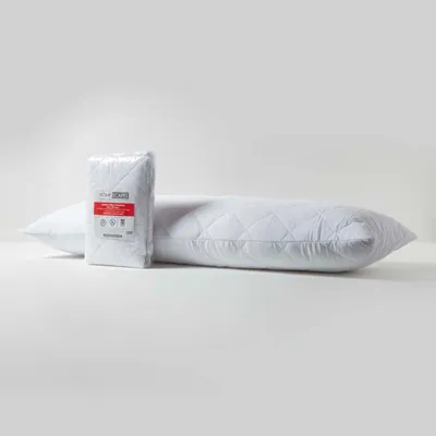 Produktbild von HOMESCAPES Gesteppter PolyBaumwolle-Kissenschoner für Seitenschläferkissen 50 x 140 cm