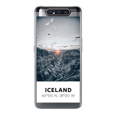 Produktbild von MuchoWow® Handyhülle Schutzhülle Hülle für Samsung Galaxy A80 Island - Sonne - Berge Silikon Softcase Handy Hülle - Schutzdeckel