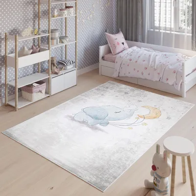 Obrázek produktu pro Tapiso koberec EMMA Modern Dětský pokoj Grey Ložnice 140 x 200 cm