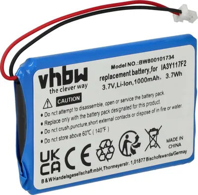 Produktbild von vhbw Akku kompatibel mit Garmin Quest GPS Navigation Navi (1000 mAh, 3,7 V, Li-Ion)