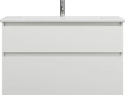 Produktbild von burgbad Lin20 Keramik-Waschtisch Weiß Glänzend inklusive Waschtischunterschrank, 2 Auszüge, 1030x495x622mm, SGHF103F5363C0001
