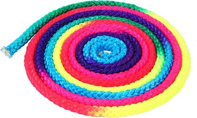 Imagen del producto de Cuerda de gimnasia de nailon, con colores del arcoíris, de 3 metros, para gimnasia y entrenamiento