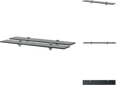 Immagine prodotto di vidaXL Mensole galleggianti 2 pz. Vetro 70x10 cm 8 mm - Mensole a muro