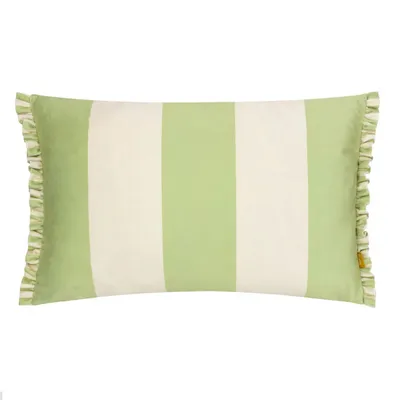 Imagen del producto de Funda de cojín "Araya", de terciopelo con rayas, RV3391 (30 cm x 50 cm) (verde)