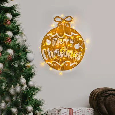 Produktbild von Wallity, XMASGOLD - 007, Wandskulptur, Gold, 100 % METALL, 51 x 56 cm