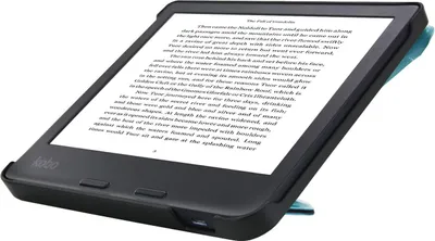 Image de Dutch Shield - Origami Case Housse pour Kobo Libra 2 Ebook - Housse à rabat Ereader Housse de protection Turquoise
