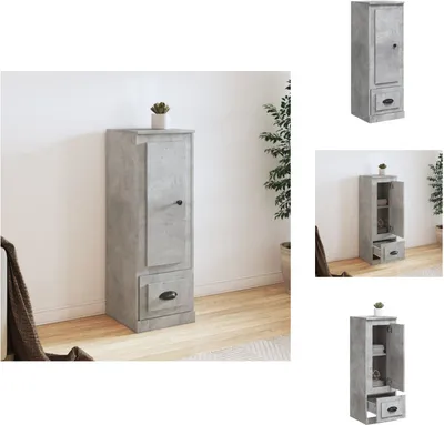 Obrázok produktu pre vidaXL Highboard concrete grey 36x35,5x103,5 cm materiál na báze dreva - Príborníky