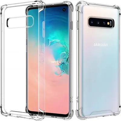 Zdjęcie produktu dla Odporne na wstrząsy etui Samsung S10 Plus ze wzmocnionymi narożnikami - przezroczyste