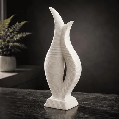 Produktbild von Skulptur Deko Hörner Dekoration Figur Fensterdeko Tischdeko Keramik Dekofigur